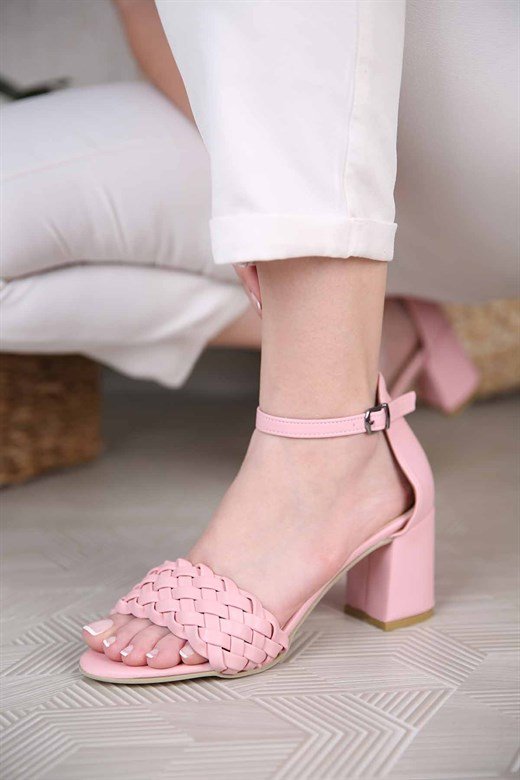 Women's Powder Rose Heeled Sandals