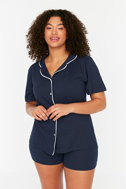 Women's Navy Blue Pajama Set